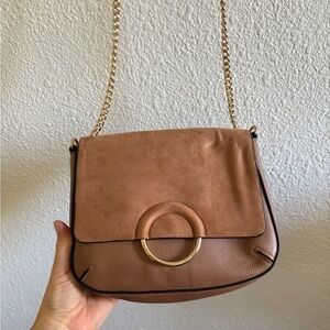 H&M brown chain purse